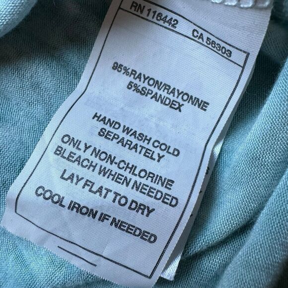 Women's S Empyre Blue Green Tie Dye Short Sleeve Shirt Small Lace Up Front Tee - Picture 3 of 7